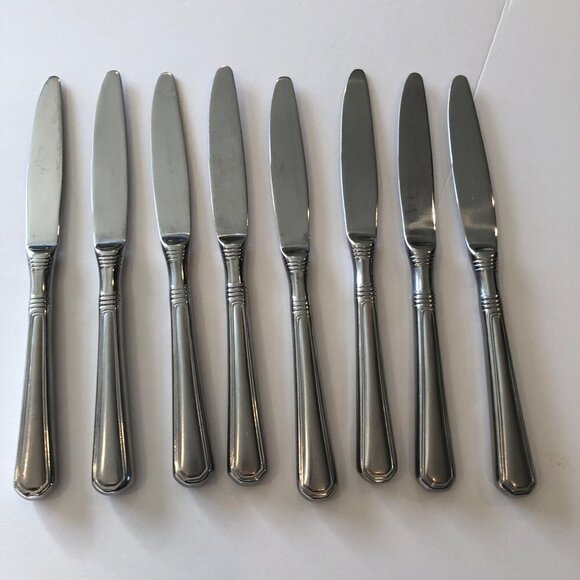 Pfaltsgraff Dinner Knives Set of 8 PROVIDENCE 8 7/8" Stainless 18/8 - Picture 2 of 5
